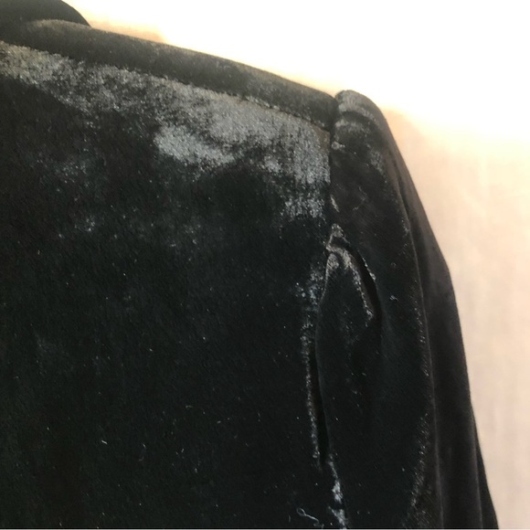 Ann Taylor Loft Black silk velvet semi crop jacket  3/4 sleeve  size 6 - Picture 7 of 10
